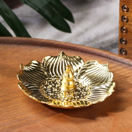 Claus for any incense "Lotus", golden, 2.3x8.5 cm