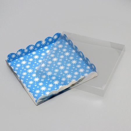 Cookie box, confectionery packaging, "snowman", 21x 21 x 3 cm, new year-3