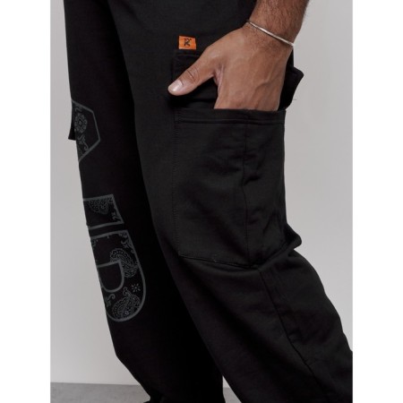 Joggers male, size 50, black color-13