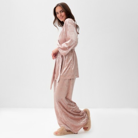 Women's costume (jacket and trousers) KAFTAN "velvet", 48-50, pink-12