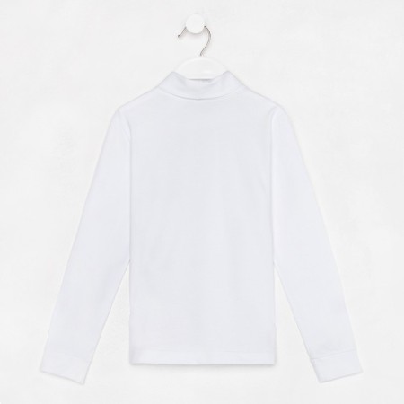Turtleneck for girls, white color, height 122 cm-8