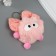 Fluffy on the ring "Masya with a large bow" peach 12x8x8 cm