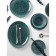 Porcelain plate flat Natur Sea, D = 16.5 cm, turquoise color