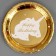 Paper plate "Happy birthday. Unicorn ", 6 pcs., Color gold