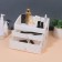 Organizer for storing manicure/cosmetic supplies, 8 sections, 2 boxes, 25 × 16.5 × 20 cm, white color