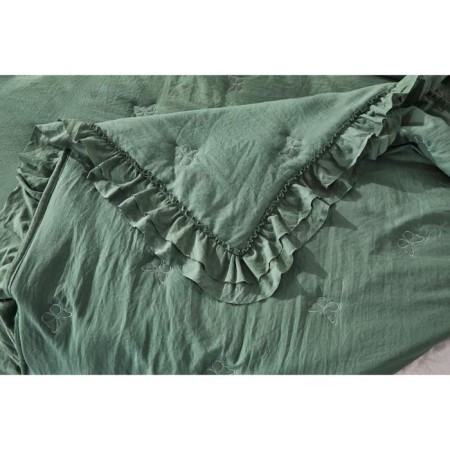 A set with a veil of "Rebeca", size 160x220 cm, 50x70 cm, color malachite-3