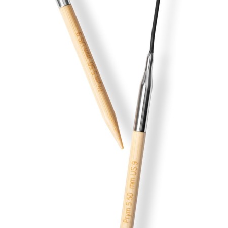 Circular knitting needles, bamboo, 5.5 mm/40cm, 1 pc-2