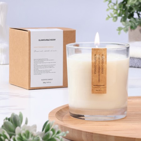Aromatic candle in a glass "Bomantic", 200 g, sowing white tea