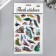 Plastic sticker volumetric "flamingos/peacocks" mix 28x15 cm