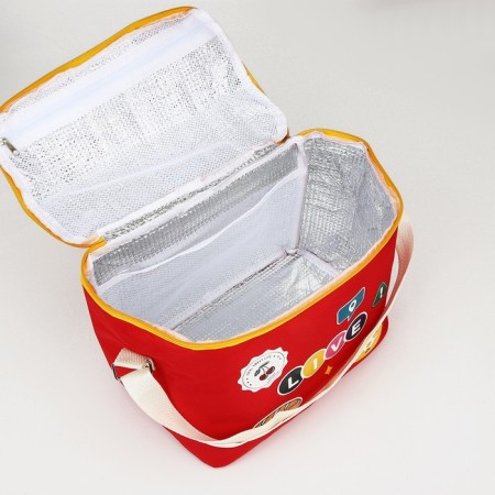 Tarmosumka with a zipper, 10 l, yellow/red color-2