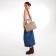 Female bag Textura, tout, medium size, beige color