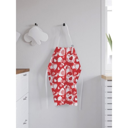 Apron kitchen with a photo print "Love forms", adjustable, size OS-1