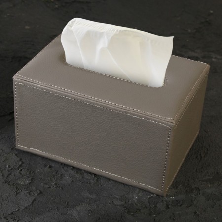Salvetnitsa made of artificial leather, gray color 10 x 18 x 10 cm-4