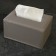 Salvetnitsa made of artificial leather, gray color 10 x 18 x 10 cm