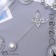 Pin "butterfly" voluminous, 8.5 cm, white color in silver