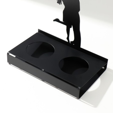 Summary Metal for 2 candles "Date under an umbrella" Black 14.5x12x6.8 cm-4