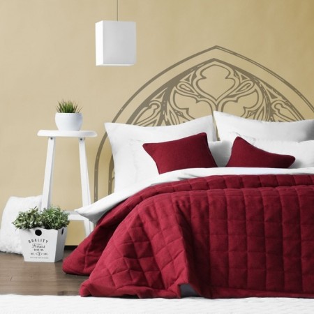 Jerry set: a cover 230 x 250 cm, pillowcase 45 x 45 cm - 2 pcs, wine color