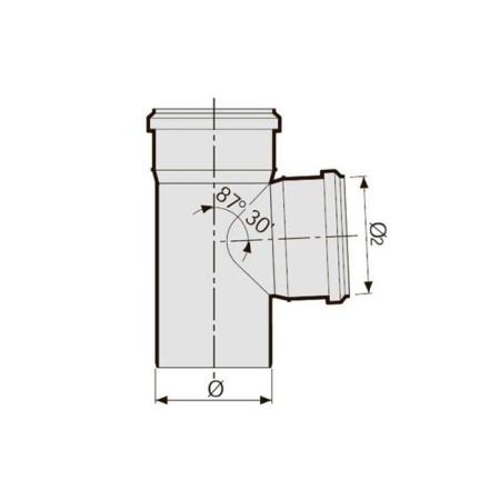 The sewer's tee Sinikon 508029.r, D = 110 x 110 mm, 87 °-1