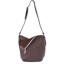 Bag bag claim. Kozh, lightning department, brown color 25x15x27cm