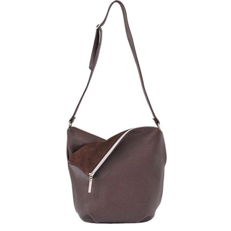 Bag bag claim. Kozh, lightning department, brown color 25x15x27cm