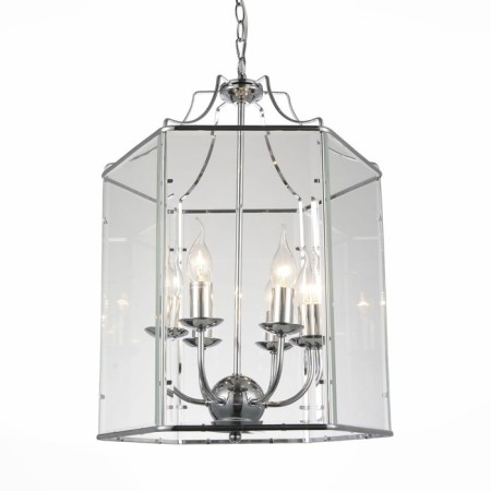 Suspended chandelier ST LUCE. SL228.103.06. TERSO. 6x40 watts, E14, 40x40x56 cm, chromium color-1