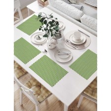 A set of napkins for setting the table “Green background”, rectangular, size 32x46 cm, 4 pcs