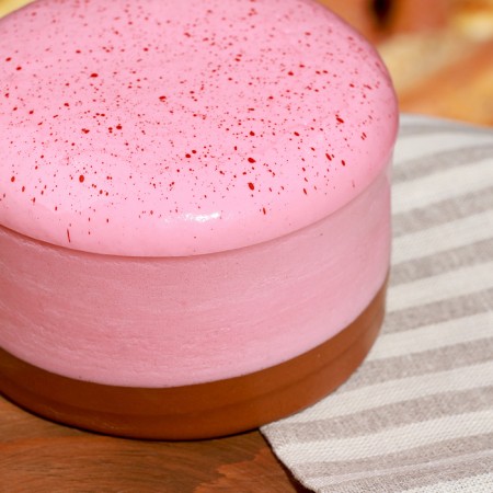 Antistress dummy "cotton cheesecake" 10x10x6cm, strawberry-4