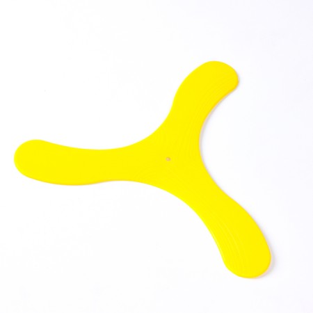 Three -lobed boomerang, 23 x 23 cm, plastic, yellow-1