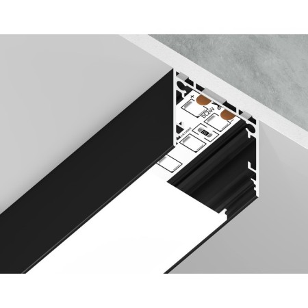 Profile aluminum overhead/suspended Ambrella Illumination Profile System, GP2500BK, 2000x25x25 mm, black color, matte Distractor