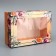 The box is folding, the lid is-"flowers", 24 x 17 x 8 cm with a window