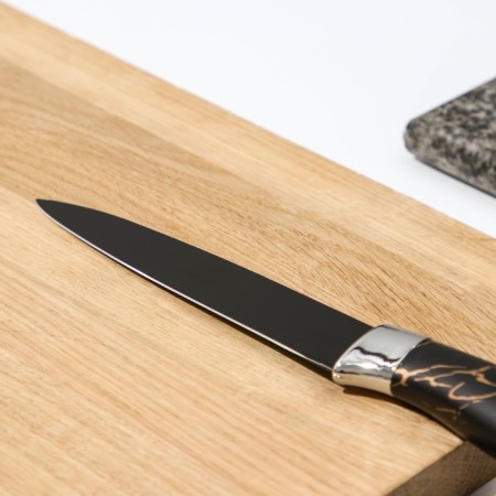Knife Kitchen shade "Energy", universal, blade 12.5 cm, black color-2