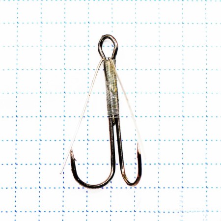 The hook KOI Weedless Double Hook, size 4 Int, BN color, double non -challenge, 5 pcs.