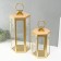 Climber metal, wood, lantern "Six faces" set 2 pcs 22.5x19.5x38; 22.5x26x55 cm