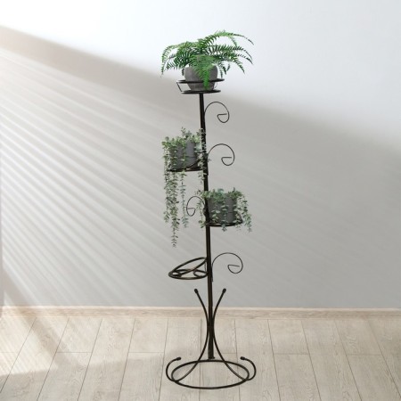 Flowers stand, floor, collapsible, 4 pots, d = 18 cm, bronze-2