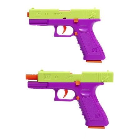 Children's “Glock” pistol, shoots soft bullets, shells fly out, automatic reloading-2