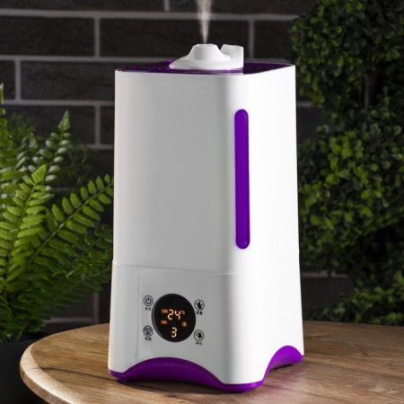Air humidifier Luazon LHU-07, Ultrasound, 25 W, 3 l, 30 m2, white-lilac
