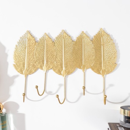 Decorative "mulberry leaves" Golden 19x30.5 cm hooks-2