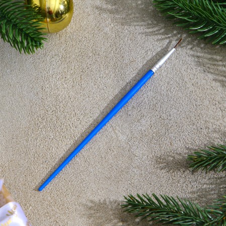 Christmas tree decoration for coloring "Fun" size: 8 cm; 2 pcs., Brush-4