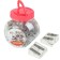 Double grinder, plastic/metal, transparent body