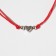 Bracelet "Heart" mittens, heart, red color with silver, 7cm