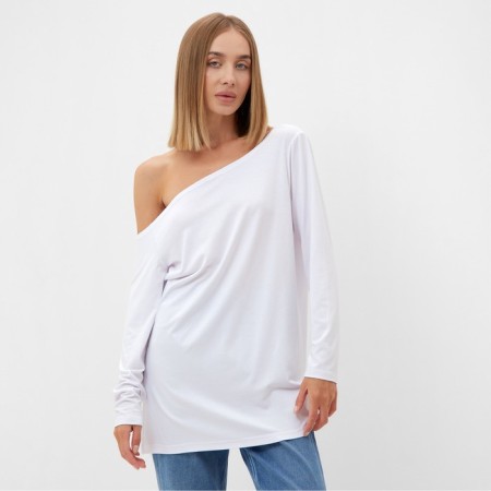 Jumper (Longsliv) on one shoulder female minku: Basic line color white, rr 46-5