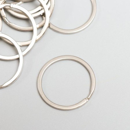 Basket for the armor ring flat metal silver 3x3 cm set 20 pcs-1