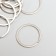Basket for the armor ring flat metal silver 3x3 cm set 20 pcs