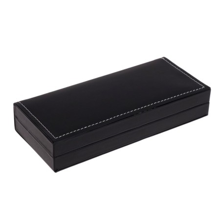 Handle Gift ball in the leatherette case, black body with silver-5