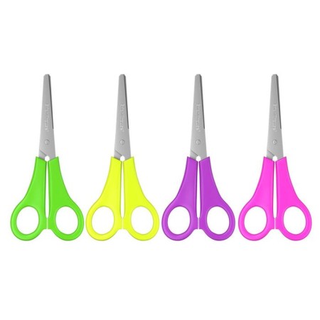 Baby scissors 13.5 cm, Erichkrause Joy, with rounded ends of blades and ruler, mix-3