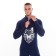 Male thermal underwear (fufaika, pants) print wolf, dark blue color, size 56