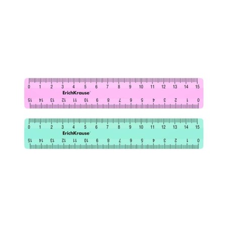 Line 15 cm Erichkrause "Pastel Mint", in a box display, mix of 2 colors