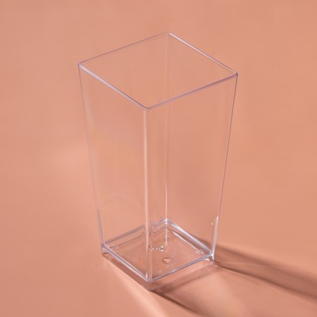 The form of the plastic disposable for the buffet "Square", 80 ml, transparent, 7 pcs/units.