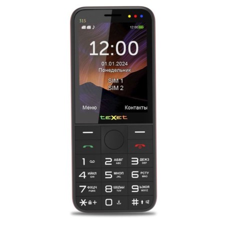 Texet TM-315 Black Red smartphone