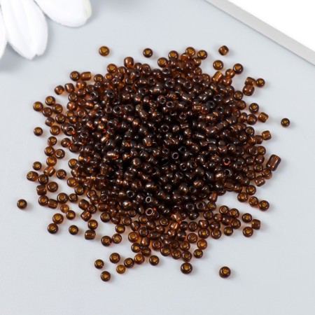 Beads "Astra" 11/0, 20 g (13 brown/transparent)-1